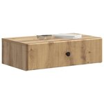 vidaXL Table d'appoint murale 59 x 34 5 x 17 cm Bois d'ingénierie