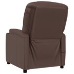 vidaXL Fauteuil de massage Marron Similicuir
