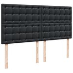 vidaXL Sommier à lattes de lit avec matelas Noir 180x200 cm Similicuir