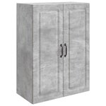 vidaXL Armoire Murale Gris béton 66 x 34 5 x 90 cm Bois d'ingénierie