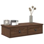 vidaXL Étagère murale avec tiroirs chêne marron bois d'ingénierie