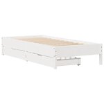 vidaXL Cadre de lit sans matelas blanc 90x200 cm bois de pin massif