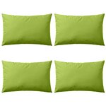 vidaXL Oreiller d'extérieur lot de 4 60 x 40 cm Vert pomme
