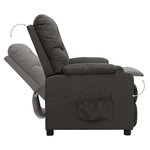 vidaXL Fauteuil Gris foncé Tissu