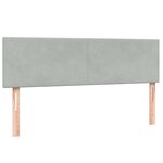 vidaXL Sommier à lattes de lit et matelas gris clair 160x220cm velours
