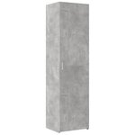 vidaXL Armoire de rangement mince gris béton 50x42 5x225 cm