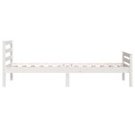 vidaXL Cadre de lit sans matelas blanc bois massif 100x200 cm