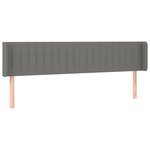 vidaXL Tête de lit à LED Gris foncé 163x16x78/88 cm Tissu