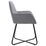 vidaXL Chaises à manger lot de 2 gris clair tissu