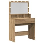 vidaXL Table de Toilette Chêne artisanal 80 x 41 x 134 5 cm