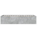 vidaXL Cadre de lit sans matelas gris béton 75x190 cm