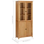 vidaXL Bibliothèque avec 4 portes 80x35x180 cm Bois de chêne et verre