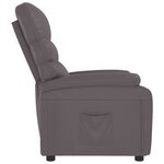 vidaXL Fauteuil inclinable Gris Similicuir