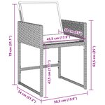 vidaXL Ensemble de salle à manger de jardin 9 pièces avec coussins en poly rotin gris clair