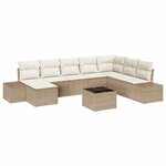vidaXL Ensemble de canapé de jardin 9 Pièces 319 x 209 x 85 cm Poly rotin