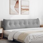 vidaXL Coussin de Dos Gris nuage 200 x 24 x 50 cm tissu