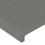 vidaXL Tête de lit à LED Gris foncé 147x16x118/128 cm Tissu