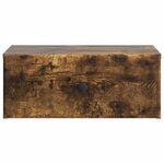 vidaXL Cabinet de chevet mural 2 Pièces Chêne fumé 49 x 34 5 x 20 cm