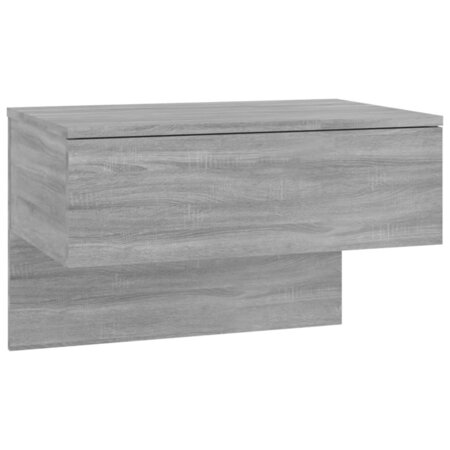 vidaXL Table de chevet murale Sonoma gris