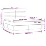 vidaXL Sommier à lattes de lit matelas et LED Marron foncé 180x200cm