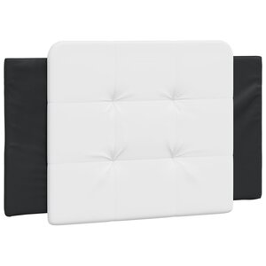vidaXL Coussin de tête de lit Zadar noir et blanc 90 cm similicuir