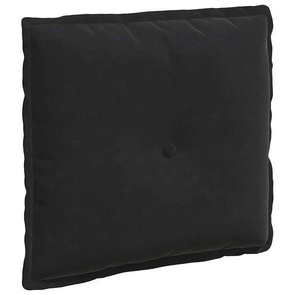 vidaXL Coussin de Dos Noir 50 x 45 cm Tissu en velours côtelé
