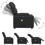 vidaXL Fauteuil de massage inclinable Noir Similicuir