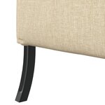 vidaXL Canapé à dossier haut Crème 109x56x121 cm Tissu