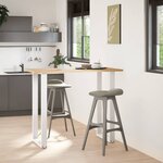 vidaXL Pieds de table de bar en U  2 pièces  blanc  60 x (110-111) cm  acier