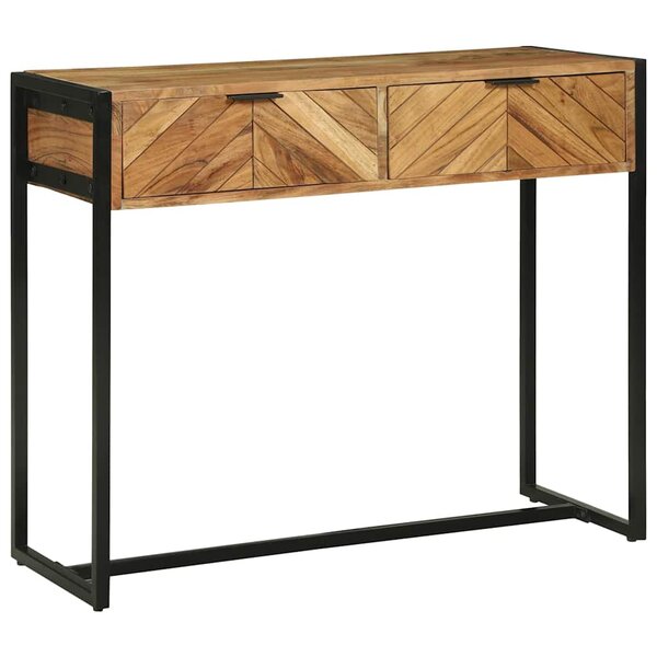vidaXL Table console Marron 90 x 35 x 75 cm bois de manguier massif