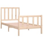vidaXL Cadre de lit sans matelas 90x190 cm bois massif