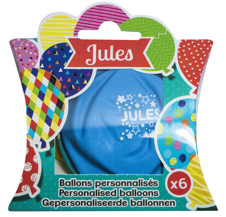 Ballons de baudruche prénom Jules