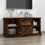 vidaXL Meuble TV chêne fumé 99 5x35 5x48 cm bois d'ingénierie
