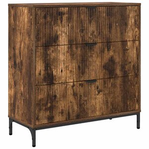 vidaXL Buffet Chêne fumé 79 5 x 33 x 82 cm Bois d'ingénierie