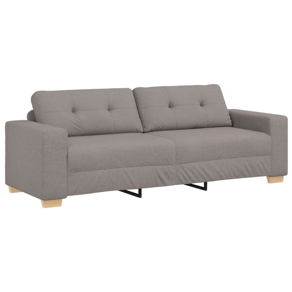 vidaXL Canapé Taupe 221 x 80 x 80 cm tissu