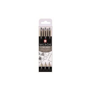 SAKURA Feutre PIGMA MICRON  étui de 3  noir