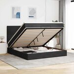 VidaXL Cadre de lit ottoman avec matelas noir 160x200 cm velours