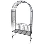 Progarden banc à voûte de rosiers 121 cm anthracite