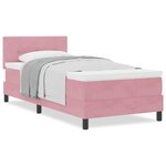 vidaXL Lit à ressorts avec matelas Rose 100 x 200 cm tissu