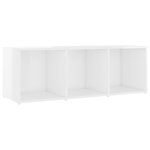 vidaXL Meubles TV 3 Pièces Blanc brillant 107x35x37 cm Aggloméré