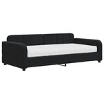 vidaXL Lit de jour avec matelas noir 100x200 cm velours