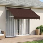 vidaXL Auvent rétractable manuel Marron 250 cm
