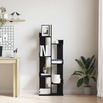 vidaXL Bibliothèque Chêne noir 48 x 25.5 x 140 cm Bois d'ingénierie