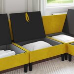 vidaXL Canapé moyen avec rangement Jaune Velours