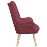 vidaXL Fauteuil relaxant Rouge bordeaux 69 x 74 x 93 cm tissu