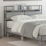 vidaXL Tête de lit de rangement Sonoma gris 120 cm Bois d'ingénierie