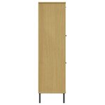 vidaXL Bibliothèque avec pieds en métal Marron 90x35x128 5cm Bois OSLO