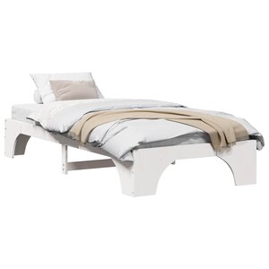 vidaXL Cadre de lit Blanc 90 x 200 cm Pin massif