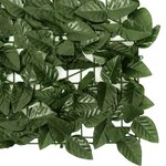 vidaXL Écran de balcon avec feuilles vert foncé 300x150 cm