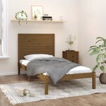 Vidaxl cadre de lit marron miel bois massif 90x200 cm